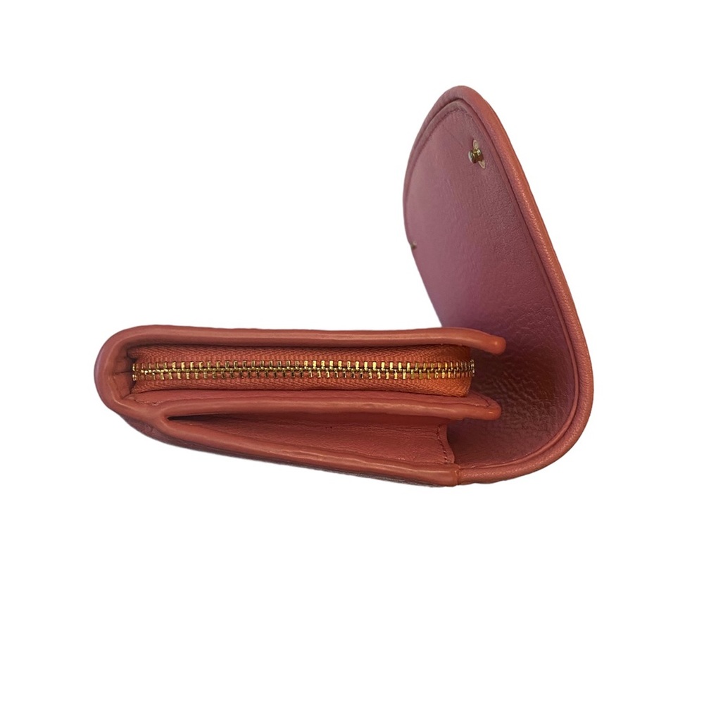 Tory Burch Britton Duo Envelope Continental Pink Leather Wallet - Picture 7 of 15